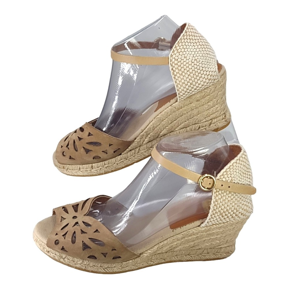 Kanna Women's Shoes Espadrille Wedge Heel Sandals Tan Womens Size EU 40‎ US 9.5